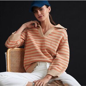 DEMYLEE Leigh Stripe Sweater Pullover Size L